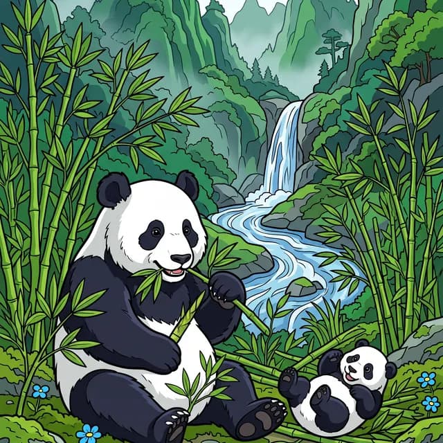 Panda in the Bamboo